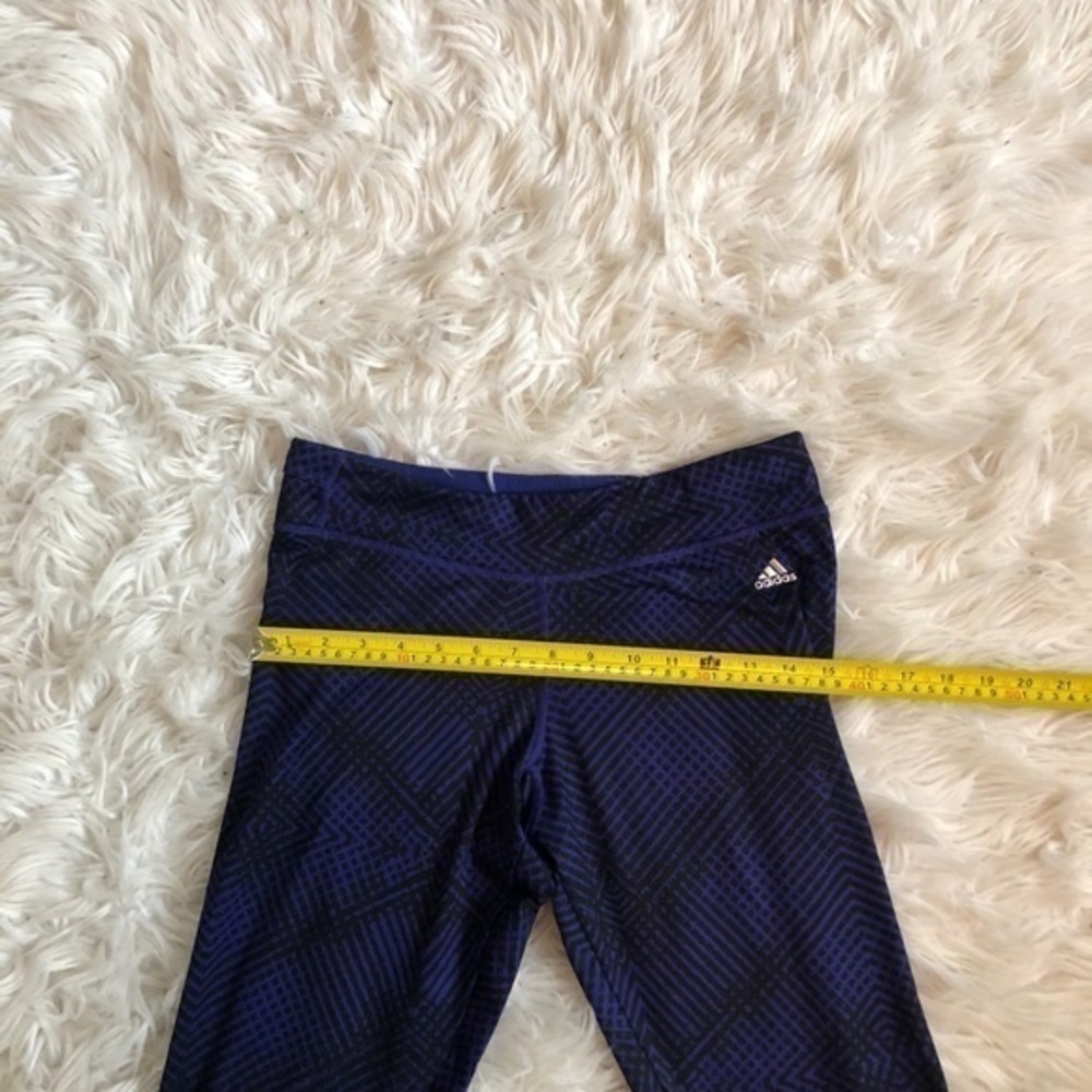 Adidas blue and black pattern leggings sz medium - Picture 7 of 8